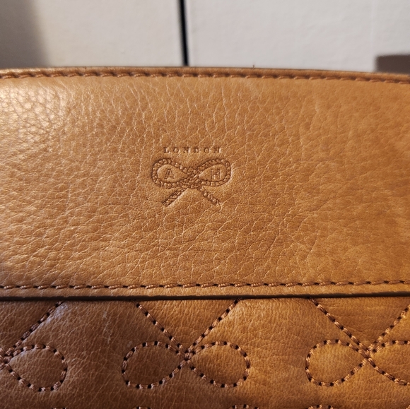 RARE! Anya Hindmarch London Luxe Satchel Handbag in Camel Leather - Picture 4 of 16